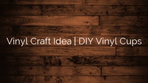 Vinyl Craft Idea | DIY Vinyl Cups
