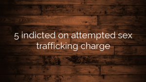 5 indicted on attempted sex trafficking charge